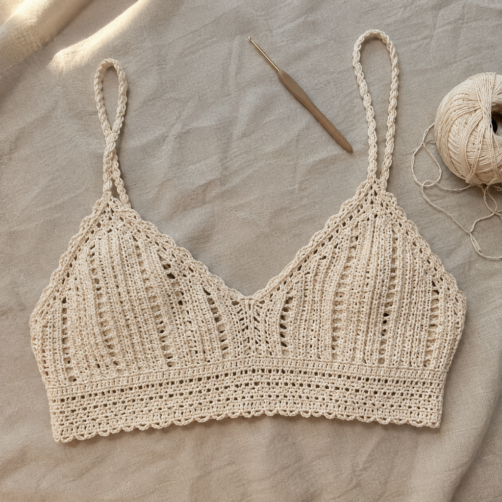 Crochet Bralette Pattern PDF | Lace Crochet Top Pattern for Women | Digital Download
