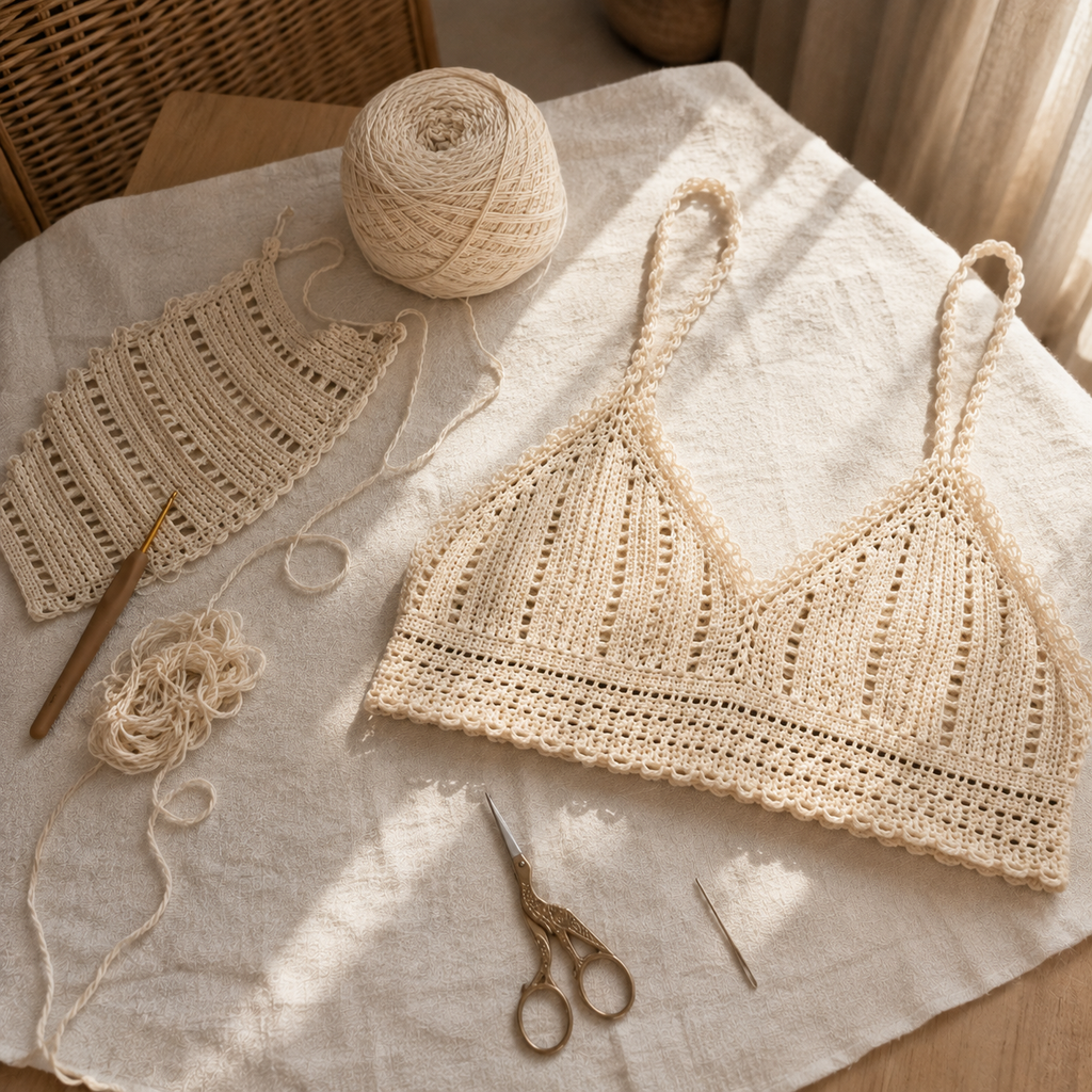 Crochet Bralette Pattern PDF | Lace Crochet Top Pattern for Women | Digital Download