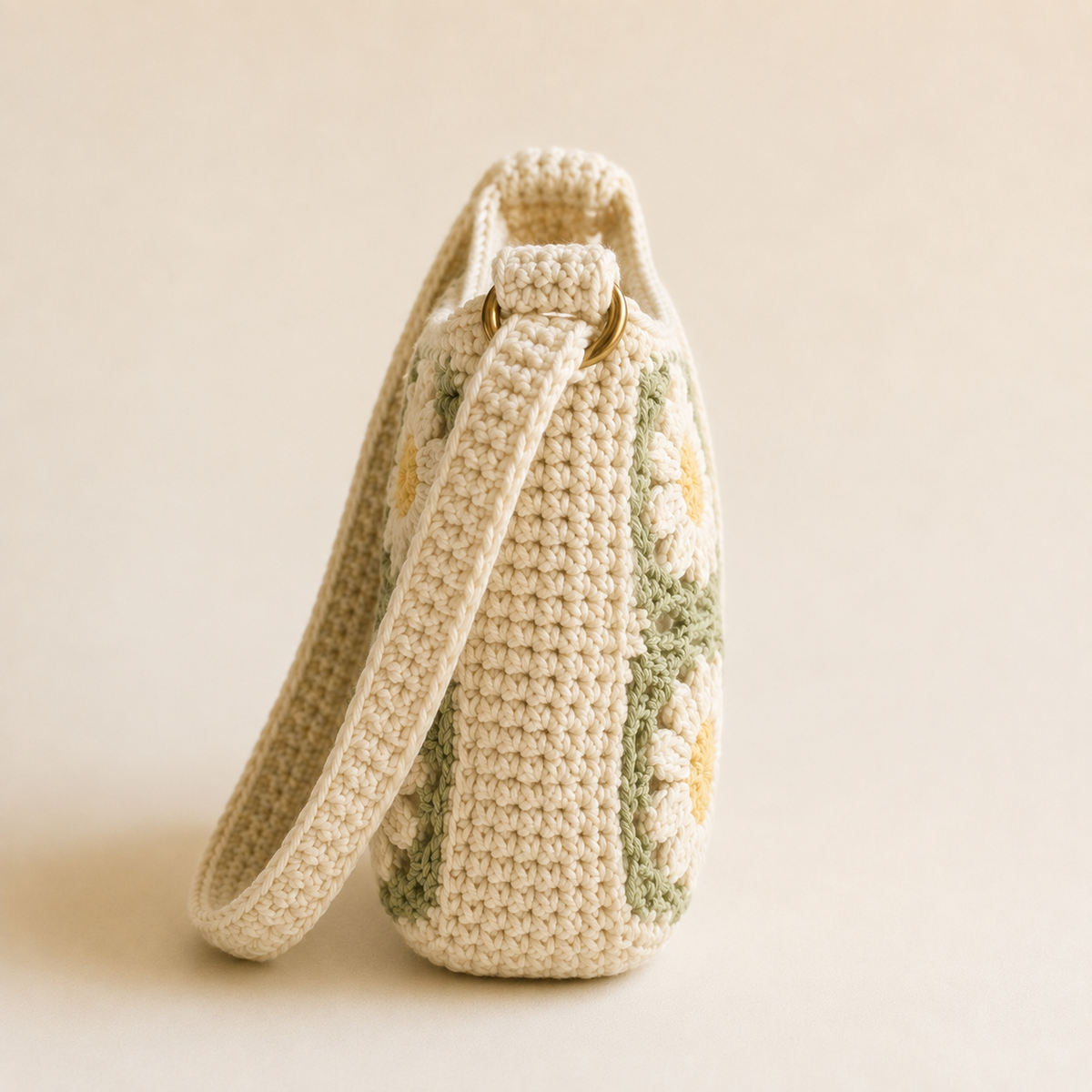 Daisy Bloom Crochet Bag Pattern PDF | Floral Crochet Shoulder Bag | Digital Download