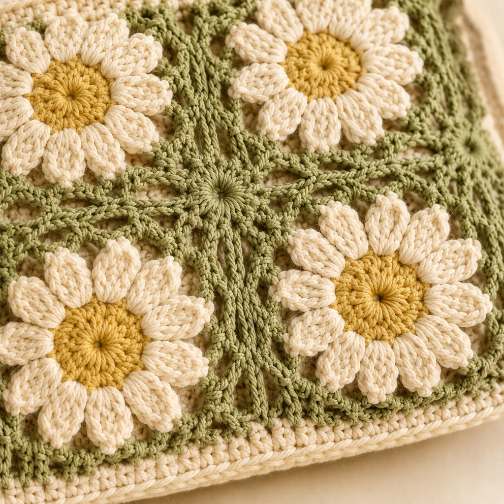 Daisy Bloom Crochet Bag Pattern PDF | Floral Crochet Shoulder Bag | Digital Download