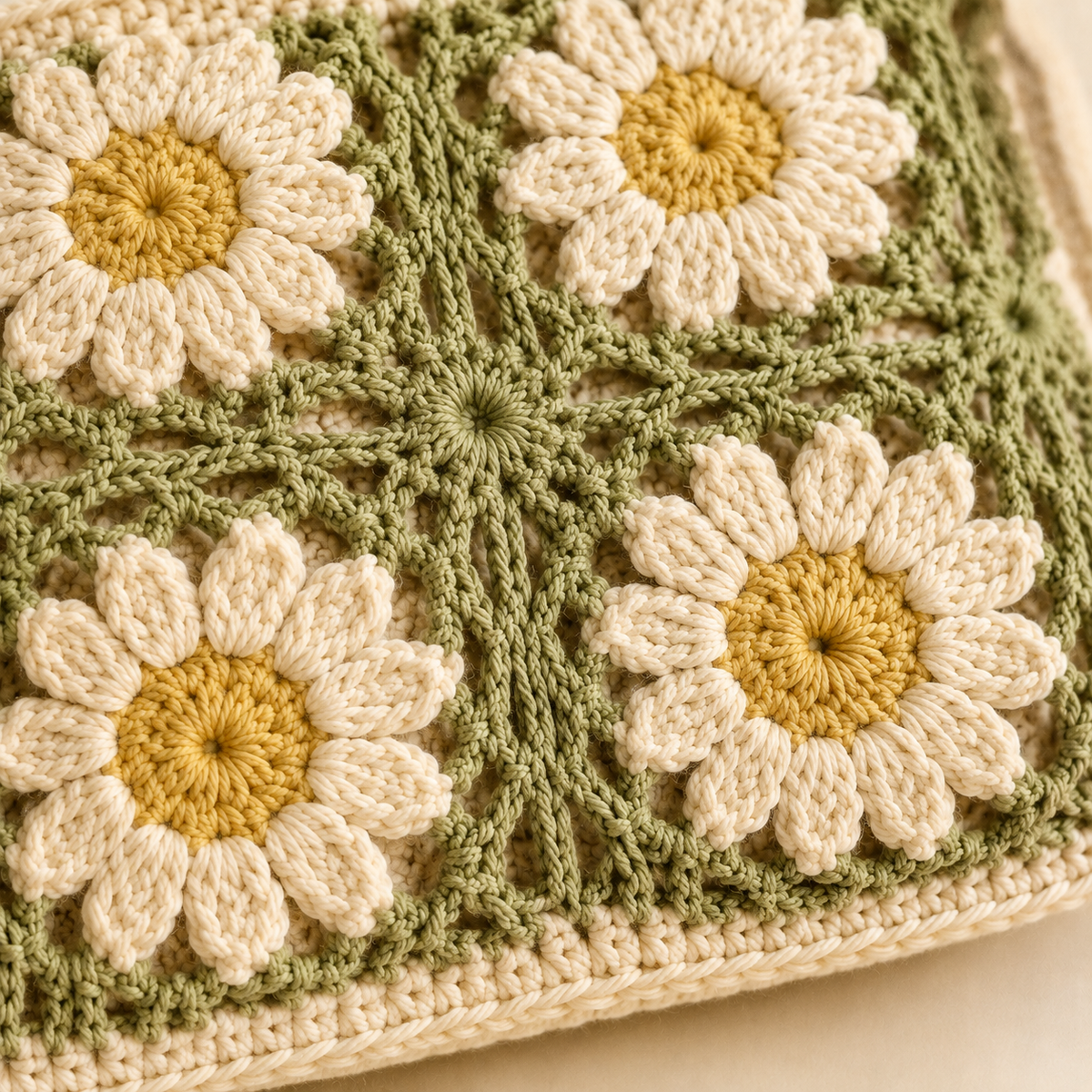 Daisy Bloom Crochet Bag Pattern PDF | Floral Crochet Shoulder Bag | Digital Download