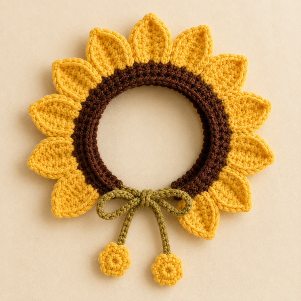 Sunflower Cat Bonnet Crochet Pattern PDF, Crochet Cat Hat Pattern, Flower Pet Bonnet, Sunflower Cat Hat, Cat Costume PDF, Digital Download