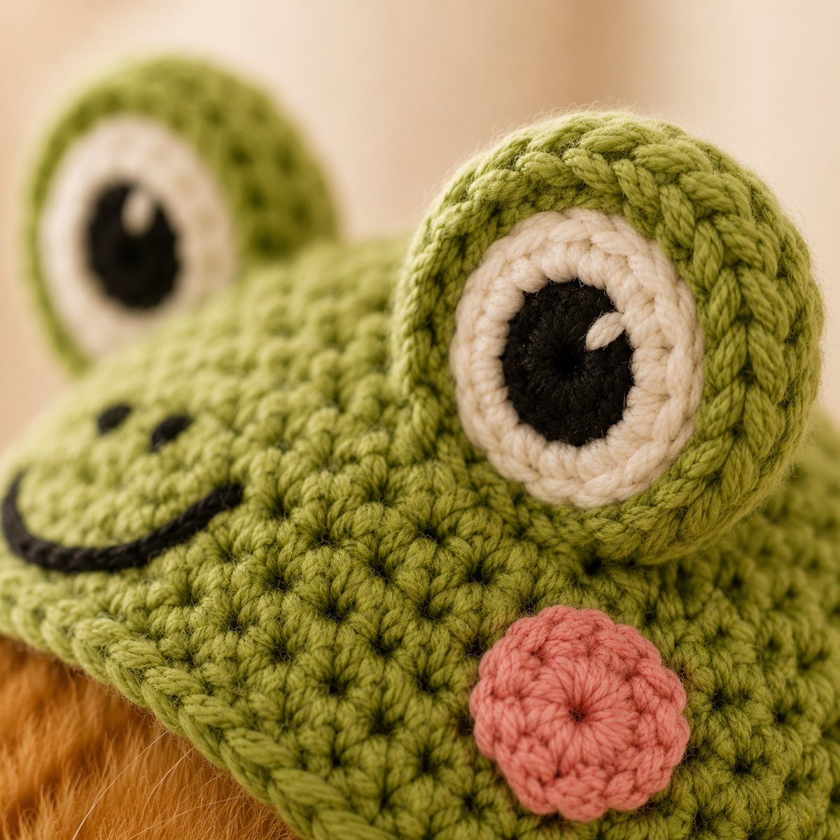 Frog Cat Bonnet Crochet Pattern, Frog Hat for Cats PDF, Crochet Cat Hat Pattern, Pet Accessory Pattern, Instant Download