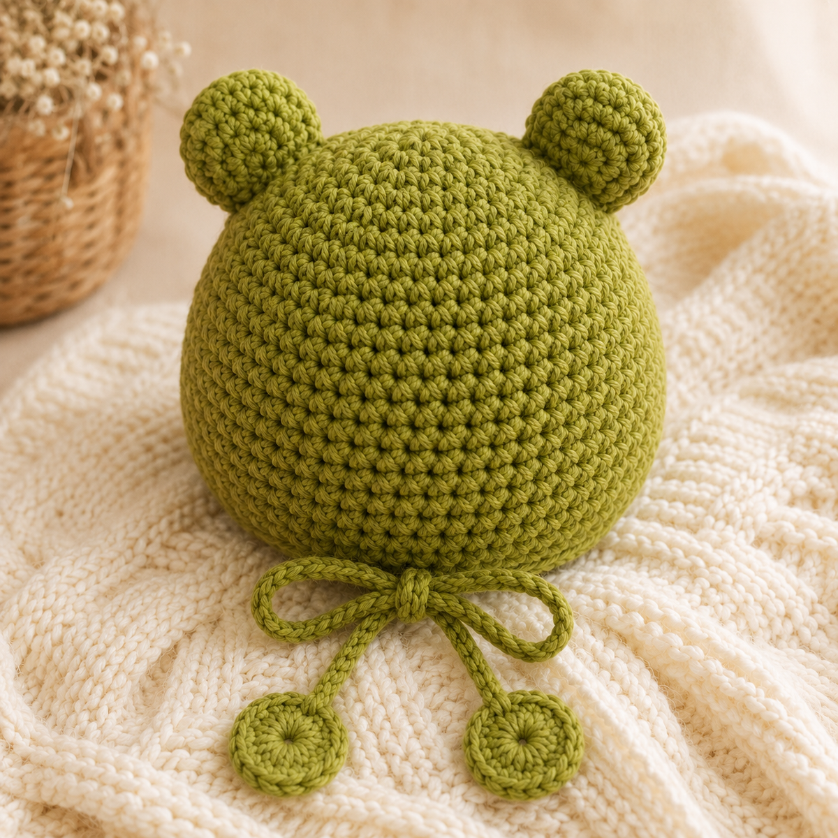 Frog Cat Bonnet Crochet Pattern, Frog Hat for Cats PDF, Crochet Cat Hat Pattern, Pet Accessory Pattern, Instant Download