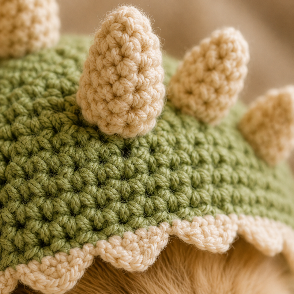 Dinosaur Cat Bonnet Crochet Pattern PDF, Crochet Cat Hat Pattern, Dino Pet Bonnet, Cat Hat Crochet Pattern, Pet Accessory PDF
