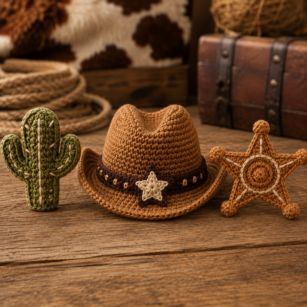 Cowboy Baby Booties Crochet Pattern PDF, Western Baby Boots