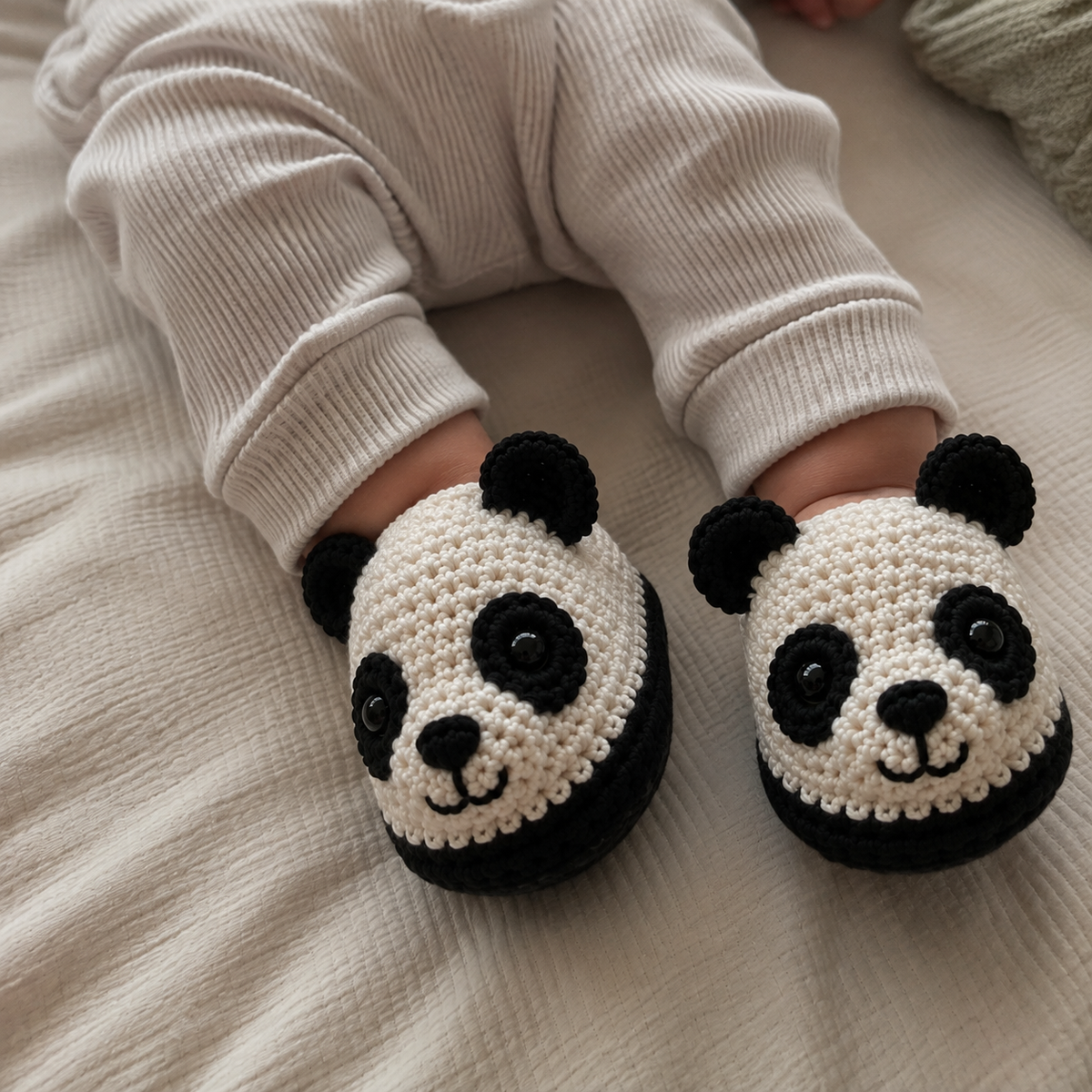 Panda Baby Booties Crochet Pattern PDF, Panda Bear Baby Shoes Pattern, 5 in 1 Crochet Booties, Baby Shower Gift, Easy Crochet PDF