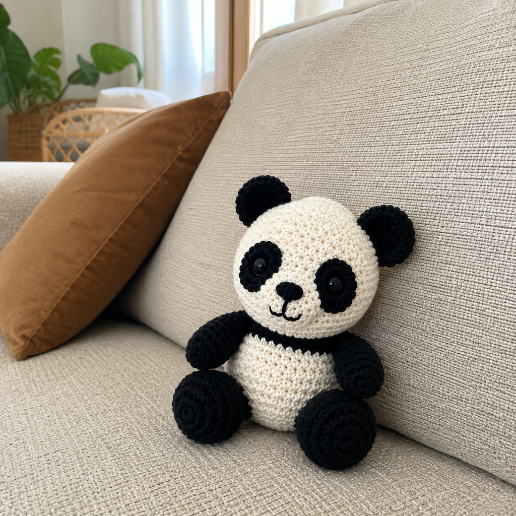 Panda Amigurumi Crochet Pattern PDF, Crochet Panda Pattern, Panda Bear Crochet Toy, Amigurumi Animal Pattern, Easy Crochet PDF, Digital Download