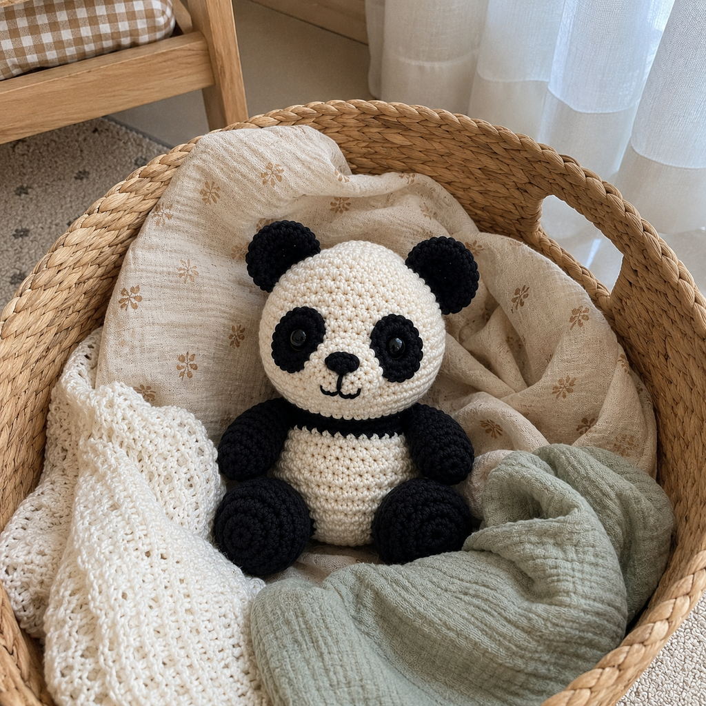 Panda Amigurumi Crochet Pattern PDF, Crochet Panda Pattern, Panda Bear Crochet Toy, Amigurumi Animal Pattern, Easy Crochet PDF, Digital Download