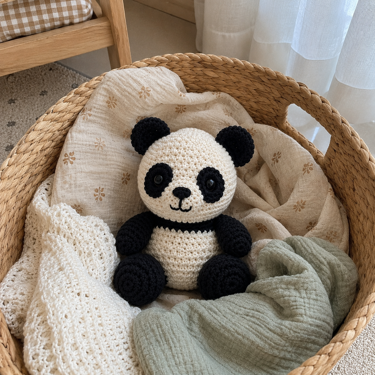Panda Amigurumi Crochet Pattern PDF, Crochet Panda Pattern, Panda Bear Crochet Toy, Amigurumi Animal Pattern, Easy Crochet PDF, Digital Download