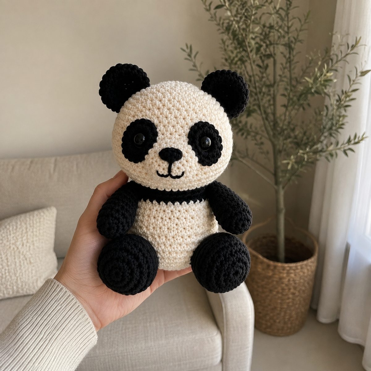 Panda Amigurumi Crochet Pattern PDF, Crochet Panda Pattern, Panda Bear Crochet Toy, Amigurumi Animal Pattern, Easy Crochet PDF, Digital Download