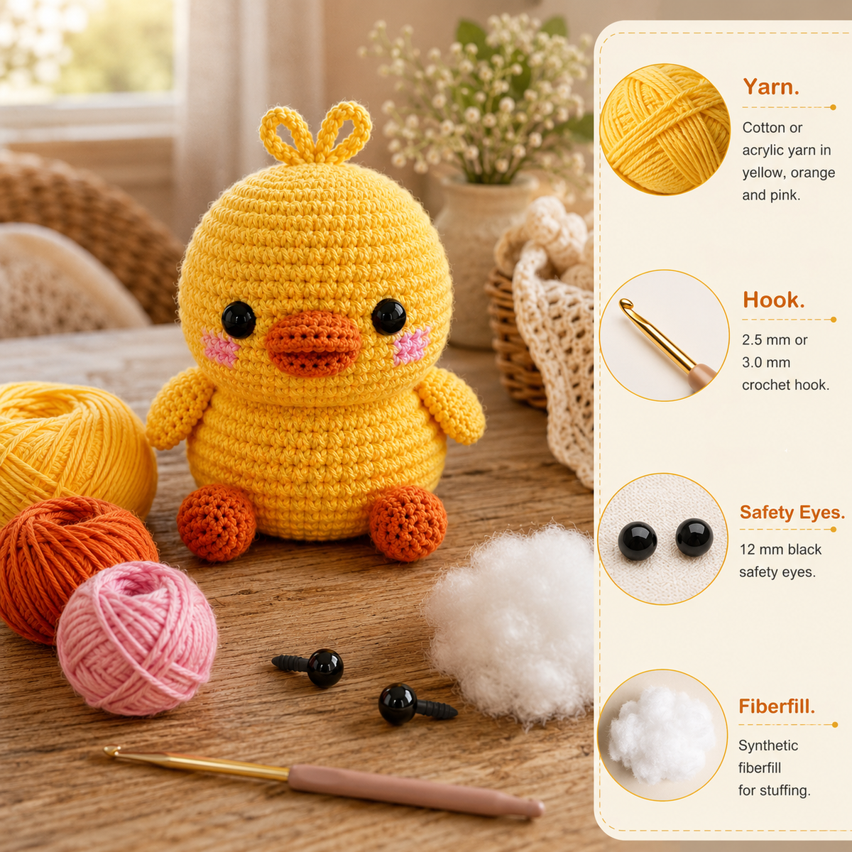 Cute Duck Amigurumi Crochet Pattern PDF | Easy Duck Crochet Pattern | Digital Download