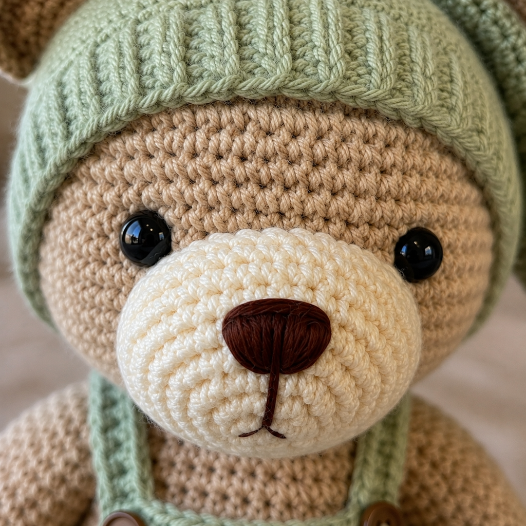Sleepy Bear Amigurumi Crochet Pattern PDF, Teddy Bear Crochet Pattern, Crochet Bear Doll, Amigurumi Bear Pattern, Beginner Crochet PDF