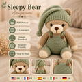 Sleepy Bear Amigurumi Crochet Pattern PDF, Teddy Bear Crochet Pattern, Crochet Bear Doll, Amigurumi Bear Pattern, Beginner Crochet PDF