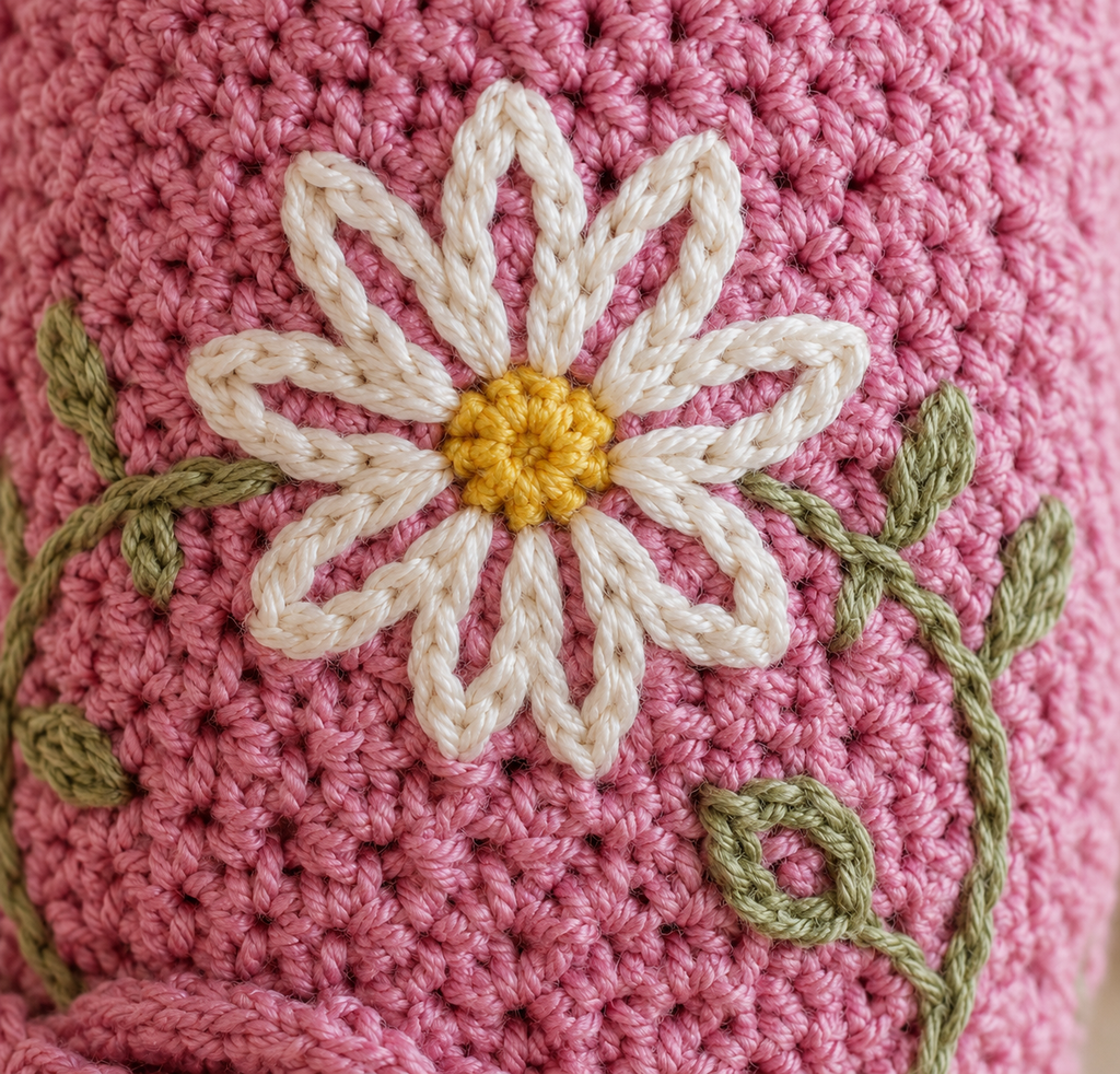 Pink Daisy Crochet Baby Boots Pattern PDF, Baby Booties Crochet Pattern, Floral Baby Shoes, Crochet Baby Boots, Baby Gift Pattern