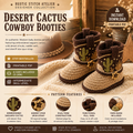 Cowboy Baby Booties Crochet Pattern PDF, Western Baby Boots Pattern, Cactus Crochet Baby...