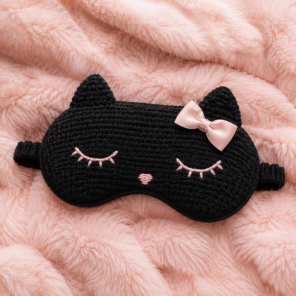 Cat Sleep Mask Crochet Pattern PDF | Midnight Kitty Eye Mask Pattern | Crochet Sleep Mask | Cat Lover Gift | Digital Download