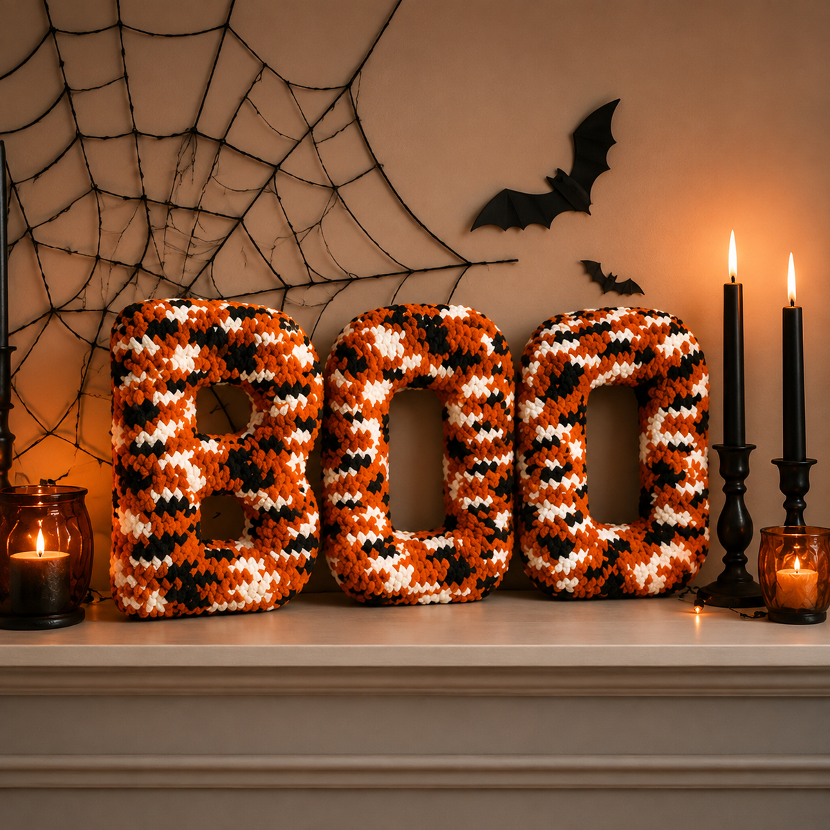 BOO Crochet Door Decor Pattern PDF | Halloween Crochet Pattern | DIY Halloween Door Decoration | Instant Digital Download