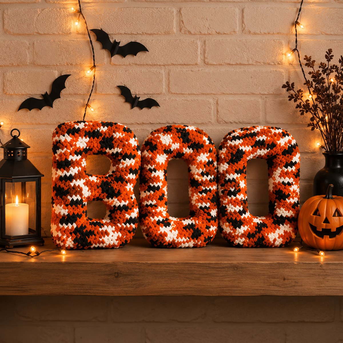 BOO Crochet Door Decor Pattern PDF | Halloween Crochet Pattern | DIY Halloween Door Decoration | Instant Digital Download