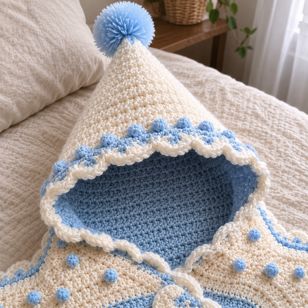Star Baby Cocoon Crochet Pattern PDF | Hooded Star Baby Blanket | Newborn Crochet Pattern | Baby Shower Gift | Instant Download