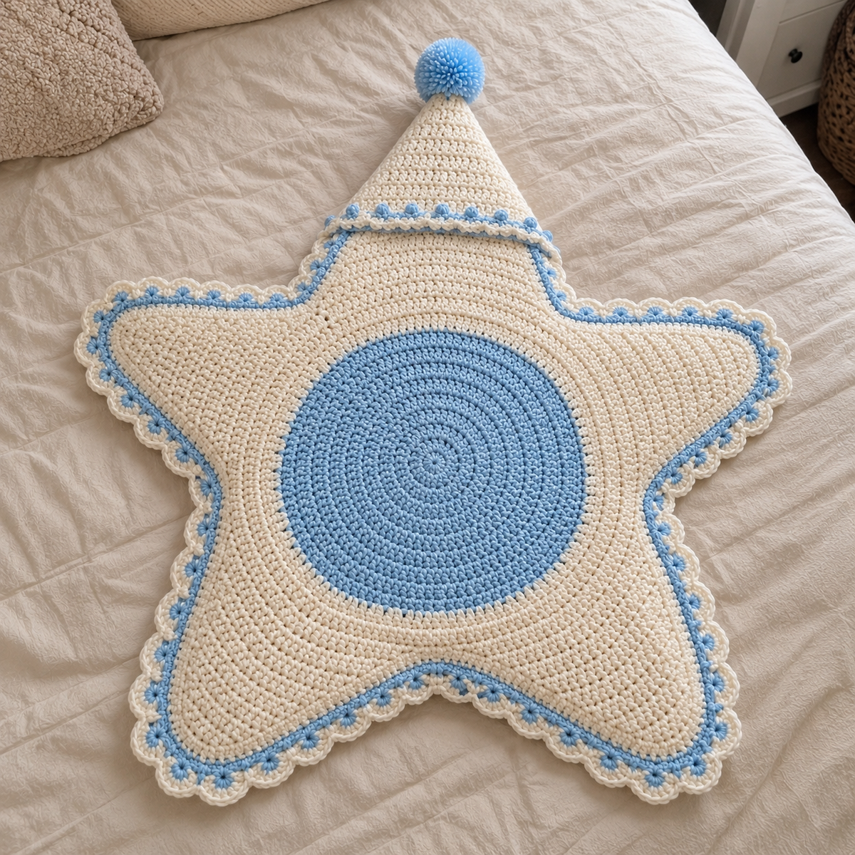 Star Baby Cocoon Crochet Pattern PDF | Hooded Star Baby Blanket | Newborn Crochet Pattern | Baby Shower Gift | Instant Download