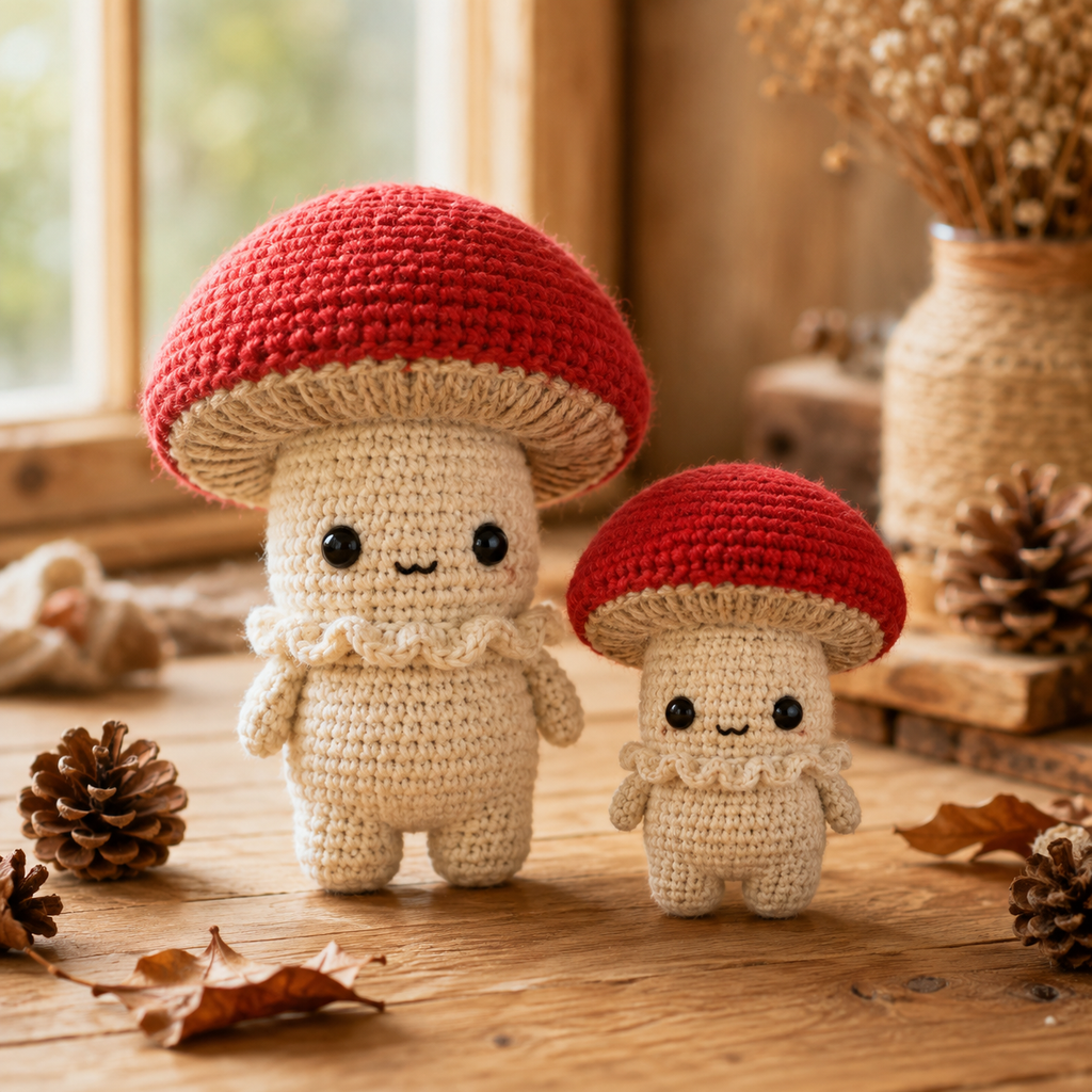 Mushroom Crochet Pattern PDF | Cute Mushroom Amigurumi Pattern | Crochet Mushroom Doll | Woodland Crochet Pattern | Instant Download