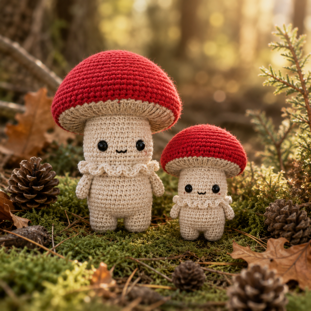 Mushroom Crochet Pattern PDF | Cute Mushroom Amigurumi Pattern | Crochet Mushroom Doll | Woodland Crochet Pattern | Instant Download