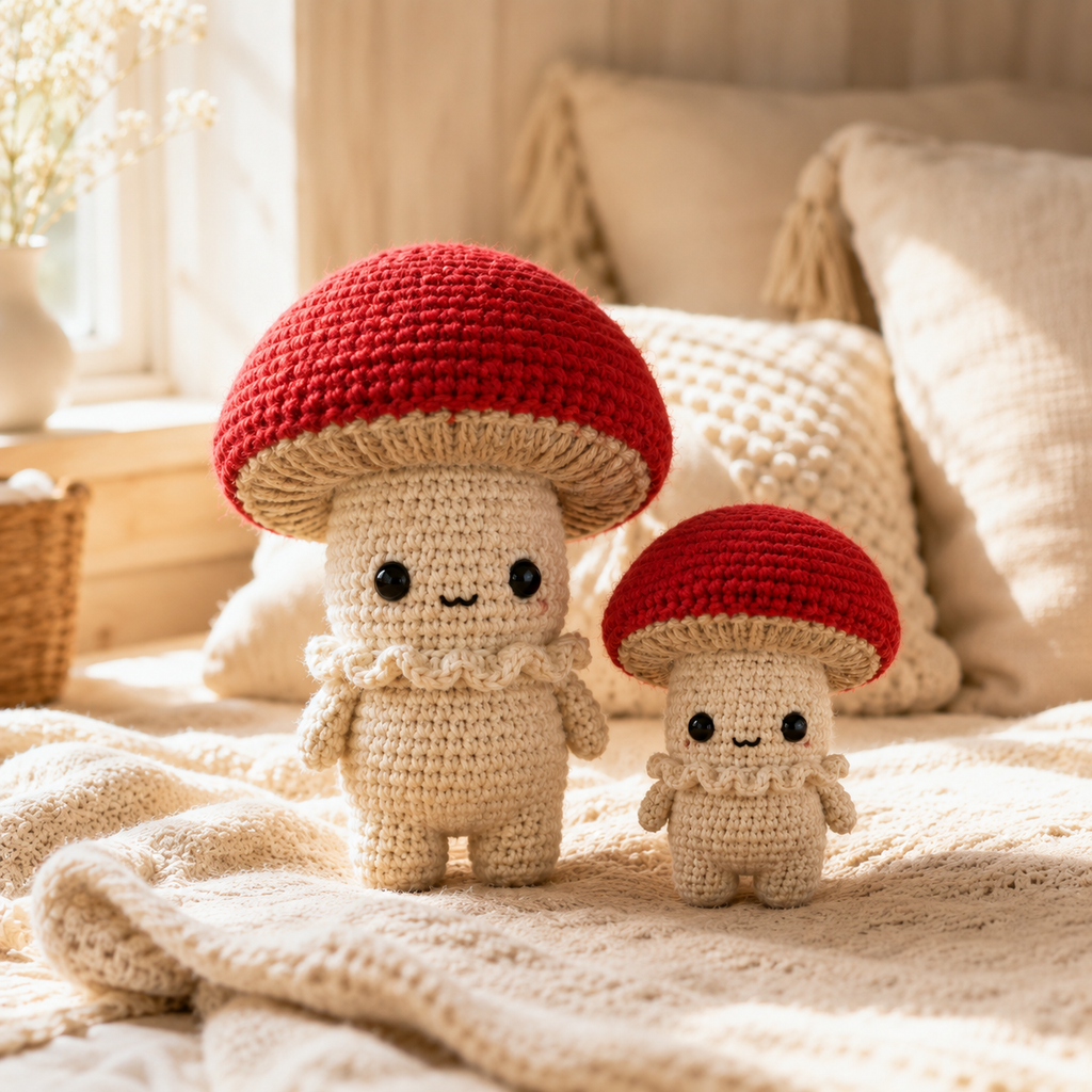 Mushroom Crochet Pattern PDF | Cute Mushroom Amigurumi Pattern | Crochet Mushroom Doll | Woodland Crochet Pattern | Instant Download