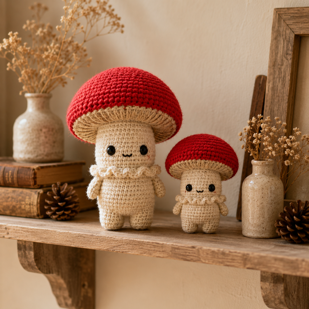 Mushroom Crochet Pattern PDF | Cute Mushroom Amigurumi Pattern | Crochet Mushroom Doll | Woodland Crochet Pattern | Instant Download