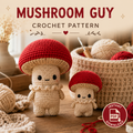 Mushroom Crochet Pattern PDF | Cute Mushroom Amigurumi Pattern | Crochet Mushroom Doll | Woodland Crochet Pattern | Instant Download