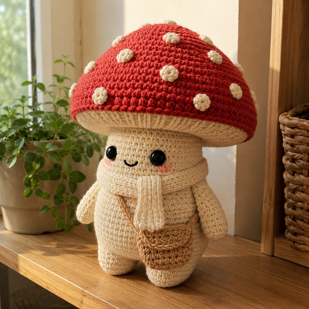 Mushroom Crochet Pattern PDF | Cute Mushroom Amigurumi Pattern | Crochet Mushroom Doll | Kawaii Crochet Pattern | Instant Download