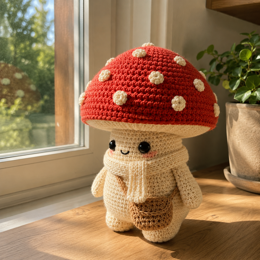 Mushroom Crochet Pattern PDF | Cute Mushroom Amigurumi Pattern | Crochet Mushroom Doll | Kawaii Crochet Pattern | Instant Download