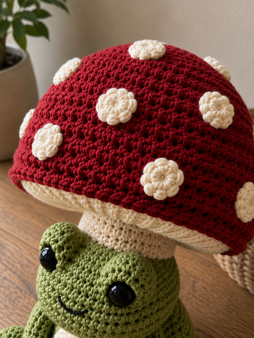 Mushroom Frog Crochet Pattern PDF, Frog Amigurumi Pattern, Cute Crochet Frog, Mushroom Doll, Digital Download