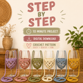 Crochet Wine Glass Holder Pattern PDF | Easy Wine Glass Cozy Crochet Pattern | Digital Download