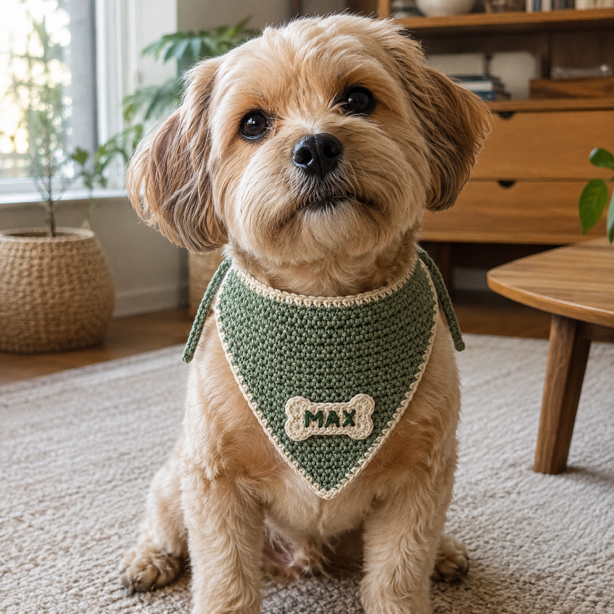 Crochet Dog Bandana Pattern PDF, Easy Pet Scarf Crochet Pattern, Dog Bandana DIY, Puppy Neckwear, Beginner Crochet Pattern, Instant Download