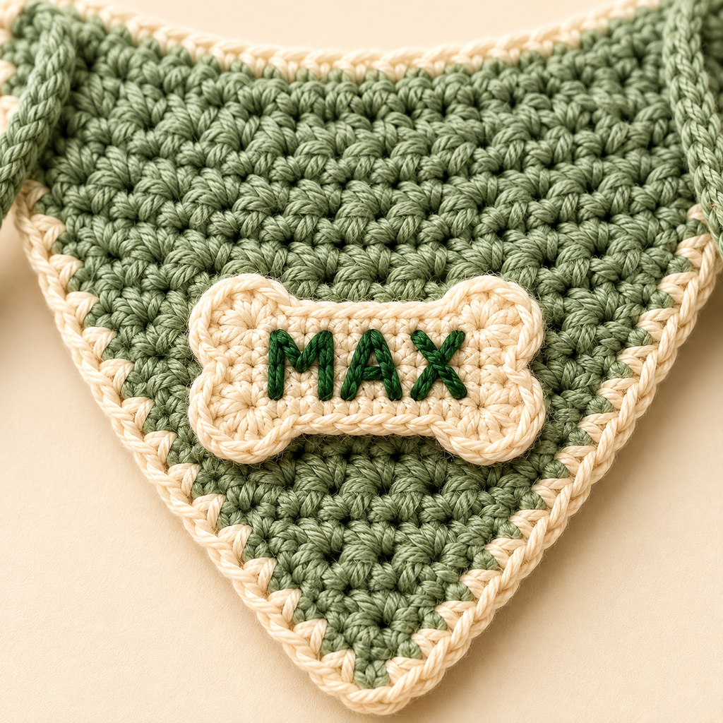 Crochet Dog Bandana Pattern PDF, Easy Pet Scarf Crochet Pattern, Dog Bandana DIY, Puppy Neckwear, Beginner Crochet Pattern, Instant Download