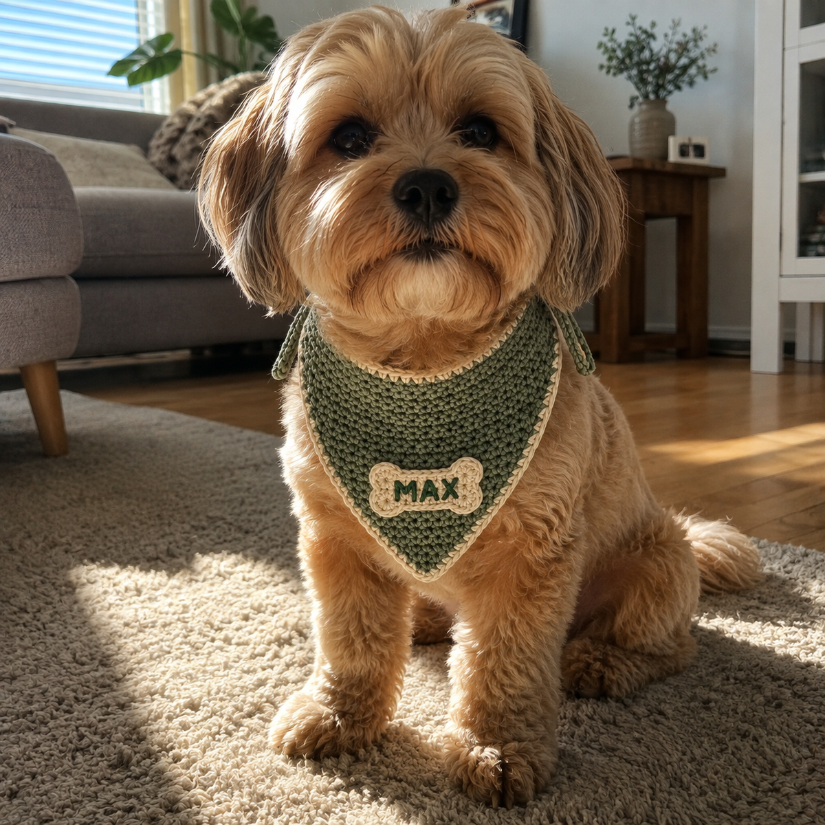Crochet Dog Bandana Pattern PDF, Easy Pet Scarf Crochet Pattern, Dog Bandana DIY, Puppy Neckwear, Beginner Crochet Pattern, Instant Download