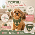 Crochet Dog Bandana Pattern PDF, Easy Pet Scarf Crochet Pattern, Dog Bandana DIY, Puppy Neckwear, Beginner Crochet Pattern, Instant Download