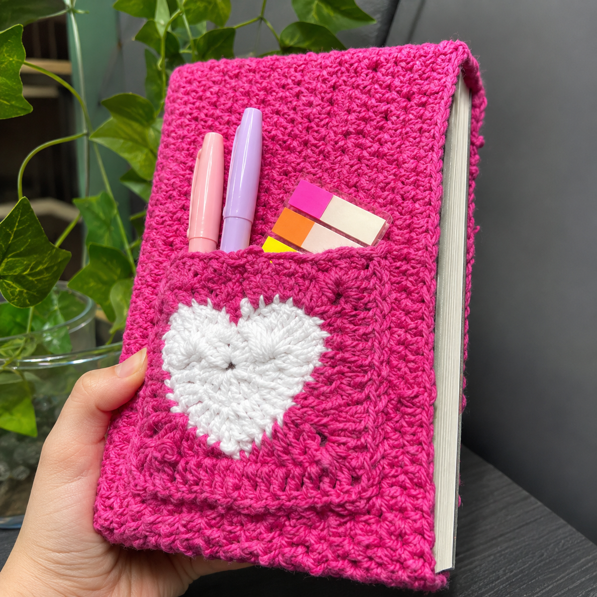 Crochet Journal Cover Pattern, Floral Granny Square Journal Cozy PDF, Crochet Notebook Cover, Book Sleeve Pattern, DIY Gift, Instant Download