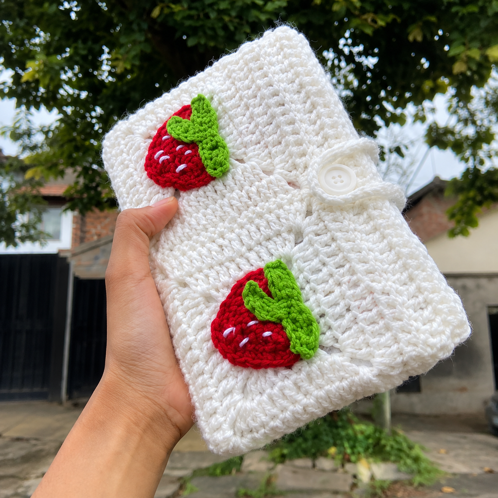 Crochet Journal Cover Pattern, Floral Granny Square Journal Cozy PDF, Crochet Notebook Cover, Book Sleeve Pattern, DIY Gift, Instant Download