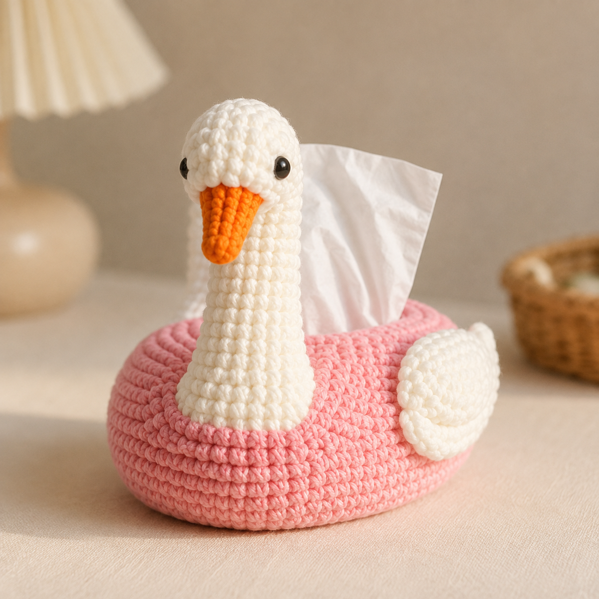 Swan Crochet Tissue Holder Pattern, Crochet Swan Tissue Cover, Swan Tissue Box Pattern, Crochet Home Decor, DIY Tissue Holder PDF