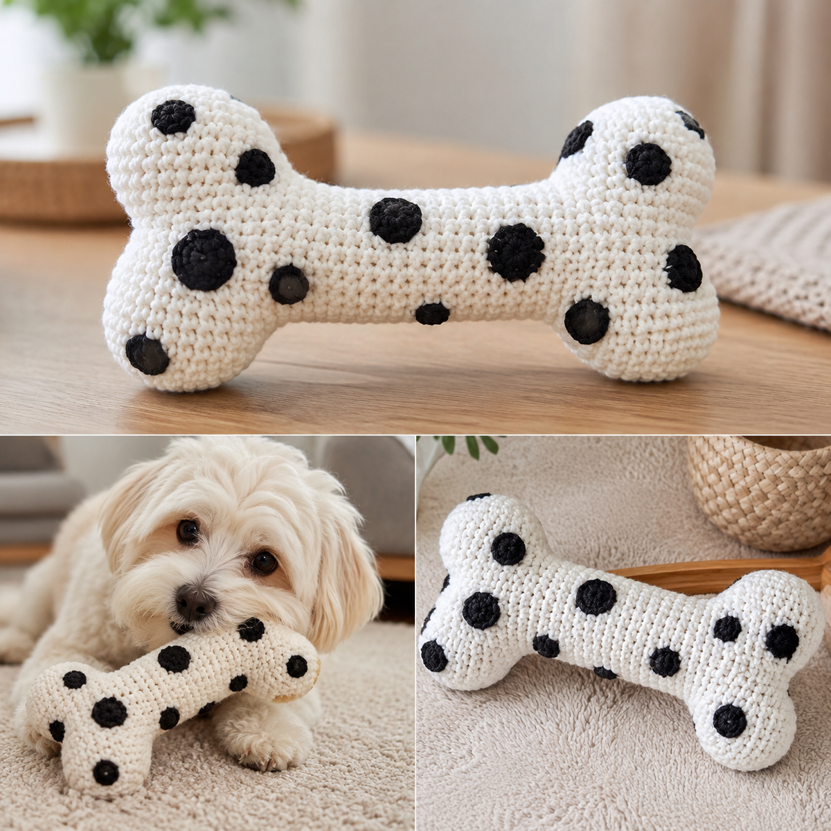 Crochet Dog Bone Pattern, Crochet Dog Toy Pattern, Dog Bone Crochet Pattern, DIY Pet Toy, Crochet Pet Toy PDF, Dog Lover Gift, Instant Download