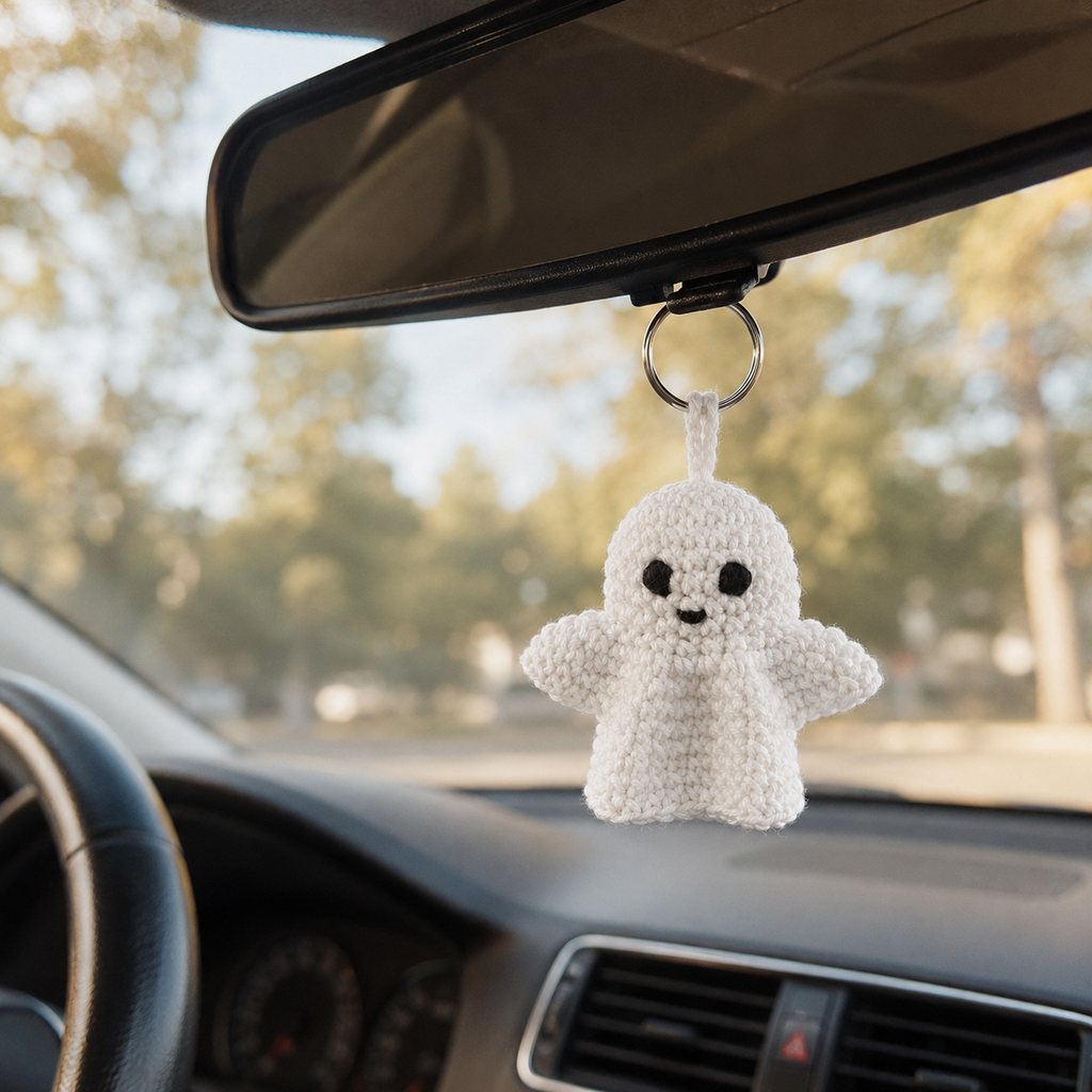 Ghost Crochet Keychain Pattern PDF | Cute Halloween Amigurumi Keyring | Easy Crochet Pattern | Instant Digital Download