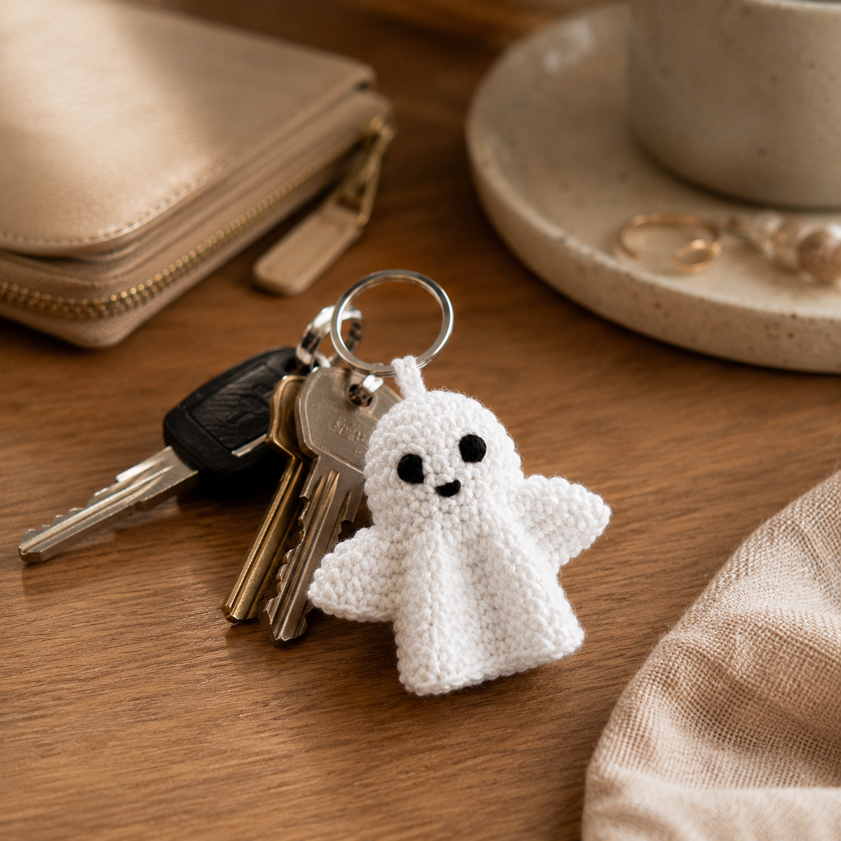 Ghost Crochet Keychain Pattern PDF | Cute Halloween Amigurumi Keyring | Easy Crochet Pattern | Instant Digital Download