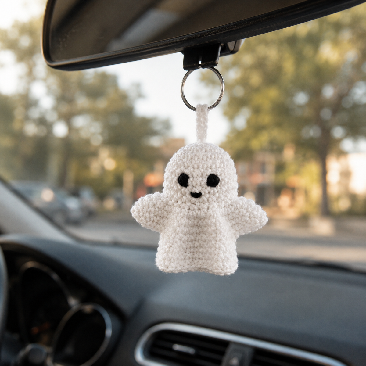 Ghost Crochet Keychain Pattern PDF | Cute Halloween Amigurumi Keyring | Easy Crochet Pattern | Instant Digital Download