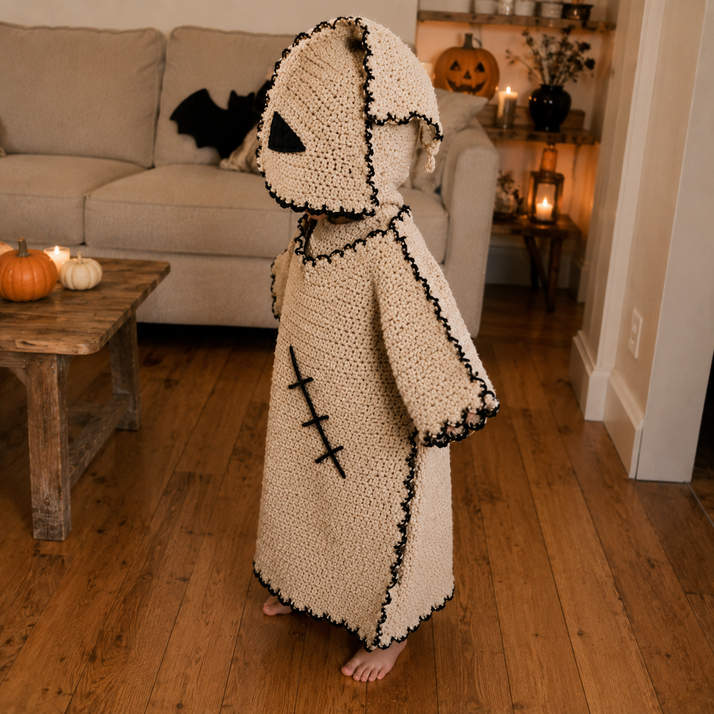 Halloween Ghost Robe Crochet Pattern PDF | Spooky Ghost Costume | DIY Halloween Crochet Pattern | Instant Digital Download