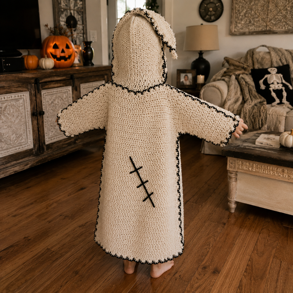 Halloween Ghost Robe Crochet Pattern PDF | Spooky Ghost Costume | DIY Halloween Crochet Pattern | Instant Digital Download