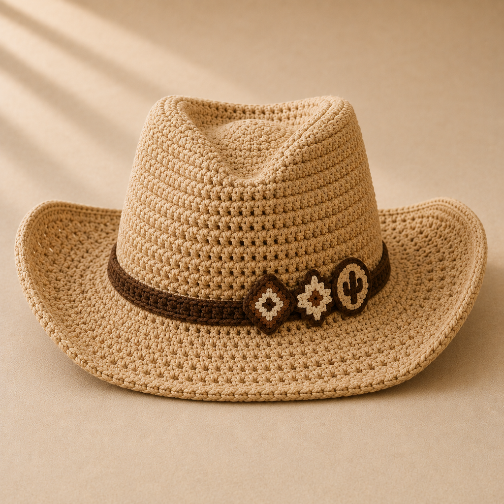 Crochet western cowboy hat pattern