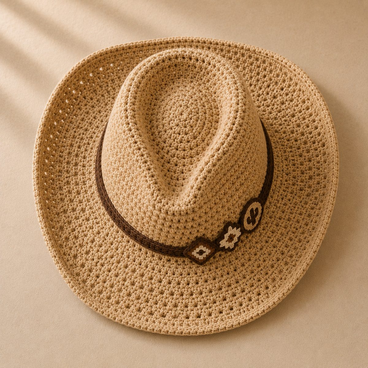 Crochet cowboy hat western desert design