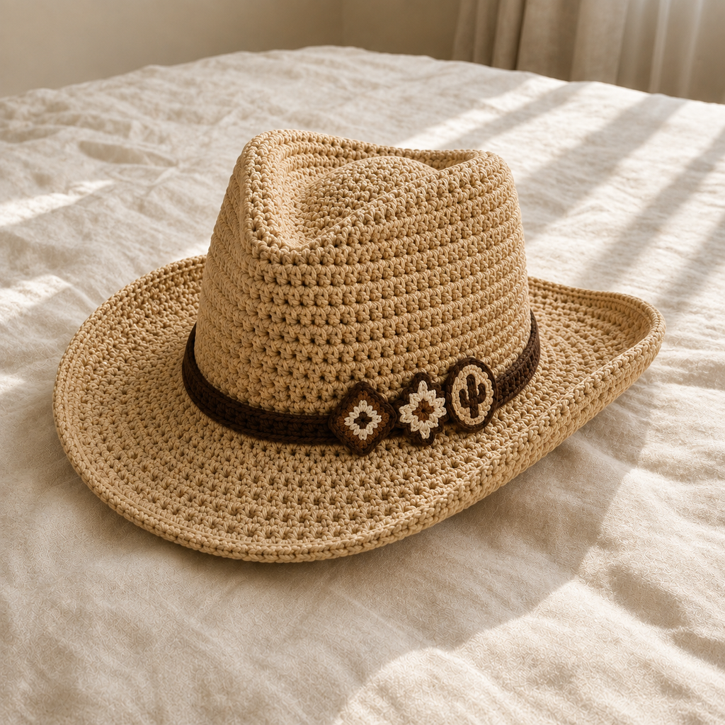 Desert Cowboy Hat Crochet Pattern PDF